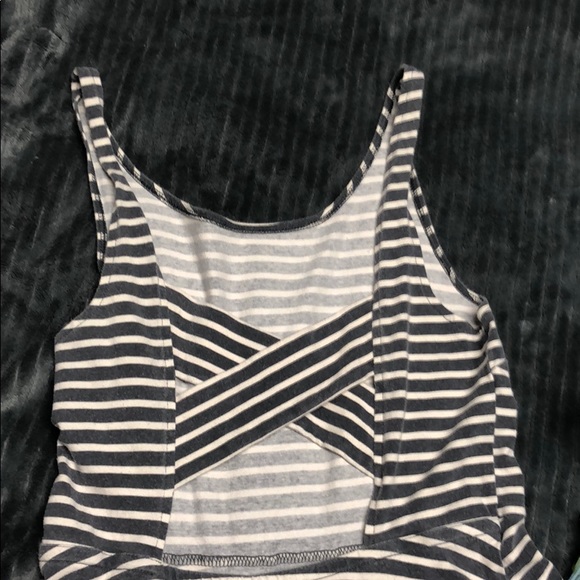 American Eagle grey and white striped dress. - Picture 3 of 3